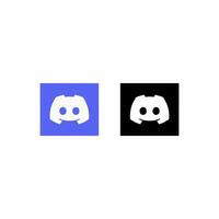 Discord logo in blue and black for digital platforms, social media, gaming community branding, tech companies, and communication apps. vector