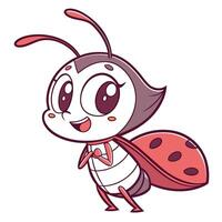 ladybug white background vector