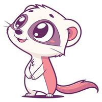 a cartoon meerkat standing up with its paws on its head vector