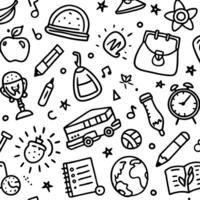 back to school seamless pattern school vector