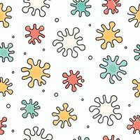 Colorful abstract splatter seamless pattern background. vector