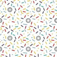 Colorful abstract pattern with scattered shapes and circles. vector