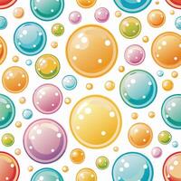 bubbles seamless pattern Cheerful and illustrations with cute characters and bright purple colors. vector