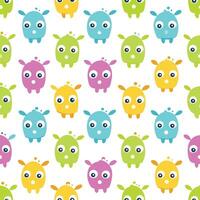 a colorful pattern with cartoon animals vector
