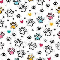 seamless pattern with prints and vector