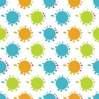 colorful dots and spots pattern on white background vector