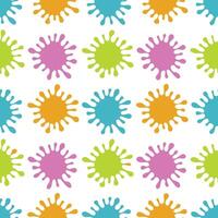 colorful splashes pattern Cheerful and unique illustrations with cute characters and bright purple colors. vector