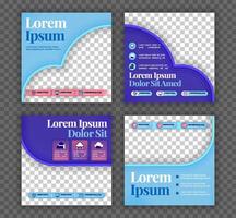 Modern Social Media Post Template with Gradient Background and Bold Typography for Digital Marketing and Business Promotions vector