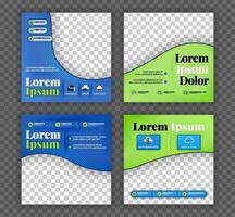Minimalist Social Media Post Layout with Vibrant Colors and Customizable Elements for Content Marketing and Ads vector