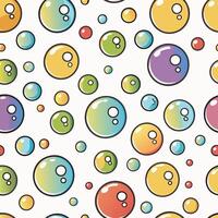 a pattern with colorful bubbles on a white background vector