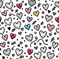 seamless pattern with hearts arrows vector