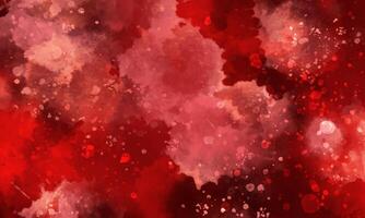 Red Watercolor Abstract Background with Splatter Effect vector