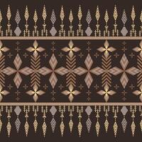 flower ethnic pixel pattern vector