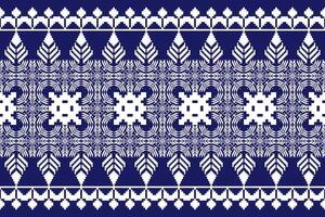 Geometric floral pattern background flower ethnic pixel pattern. vector