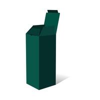Autolock box Size 4 x 10 in, template, With 3D Box, File vector