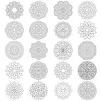 20 Mandala Flower pattern design set Mandalas coloring book pages, File vector