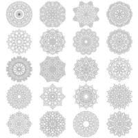 20 Simple Mandala Floral pattern design set Mandalas coloring book pages, File vector