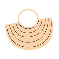 Beach bag in flat style isolated on white background. Summer clipart. vector
