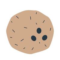 Coconut in flat style isolated on white background. Summer clipart. vector