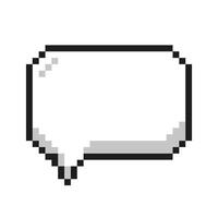 Pixel speech bubble isolated on background. Pixel element. 8-bit style illustration. vector