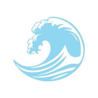 A blue wave with a white background vector