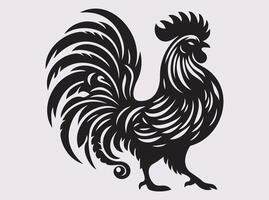 Unique Black Craft Chicken Silhouette for Your Crafts vector
