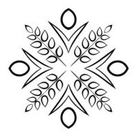 Elegant Black And White Leaf Pattern Graphic Design. vector