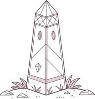 Geometric Obelisk Monument Art for Illustration and Design Projects vector