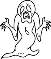 Spooky Ghost Illustration for Halloween Decorations and Design Projects vector