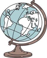 Vintage Educational World Globe Illustration for Learning and Decor vector
