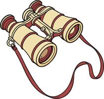Vintage Binoculars Illustration for Adventure and Exploration Themes vector