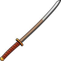 ilustración de tradicional japonés katana espada para diseño y Arte proyectos vector