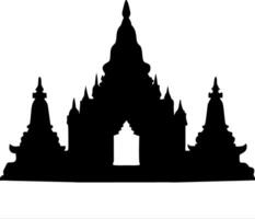 Temple Silhouette Illustration for Design and Art Projects vector