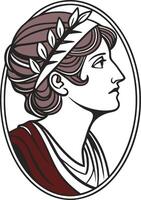 Ancient Roman Profile Illustration for Art and Design Projects vector