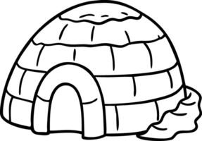 Igloo Outline Illustration for Educational and Design Purposes vector