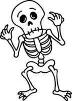 Spooky Cartoon Skeleton for Halloween and Creative Designs vector