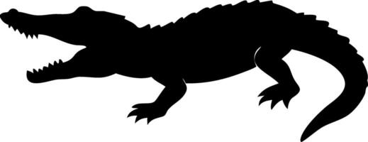Crocodile Silhouette for Design Tattoo and Art Projects vector