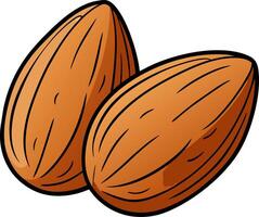 Realistic Almond Illustration Design for Nutrition and Snack Applications vector