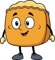 Cartoon Pie Character Illustration for Kids and Educational Use vector