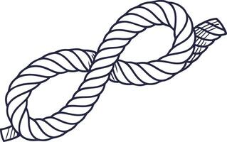 Nautical Rope Knot Illustration Symbolizing Unity and Strength vector