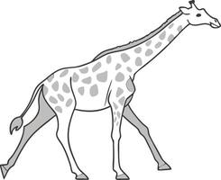 Stylized Giraffe Outline Illustration for Art and Design Projects vector