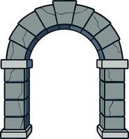 Ancient Stone Archway Illustration for Historical Design Projects vector