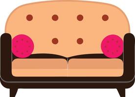 Modern Retro Style Sofa Art for Interior Design and Decor Projects vector