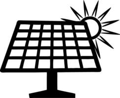 Illustration of Solar Panel with Sun for Renewable Energy Projects vector