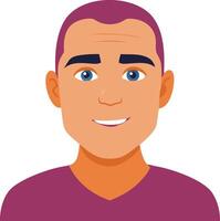 Smiling Male Avatar Colorful Character Design for Digital Media and Apps vector