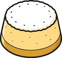 Delicious Simple Cheesecake Illustration for Baking and Culinary Design vector