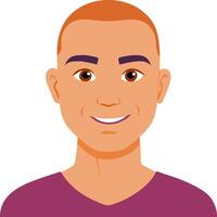 Cheerful Cartoon Character Face Illustration for Avatars and Graphic Design vector