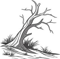 Abstract Dead Tree Illustration for Nature Design and Art Projects vector