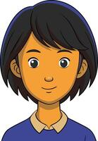 Colorful Smiling Cartoon Character Face for Illustrations and Design vector