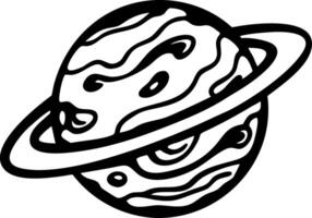 Saturn Planet Illustration for Space Theme Projects and Tattoos vector